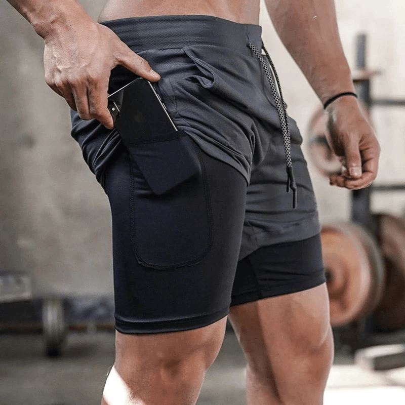 Short de Running 2-en-1 Homme